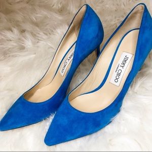 LIKE NEW AUTHENTIC JIMMY CHOO BLUE PUMP